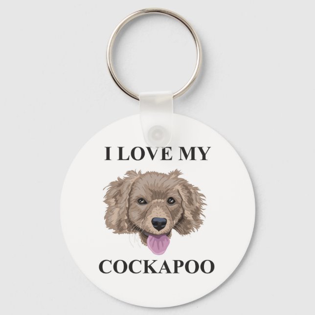 Porte-clés Cockapoo Love (Recto)