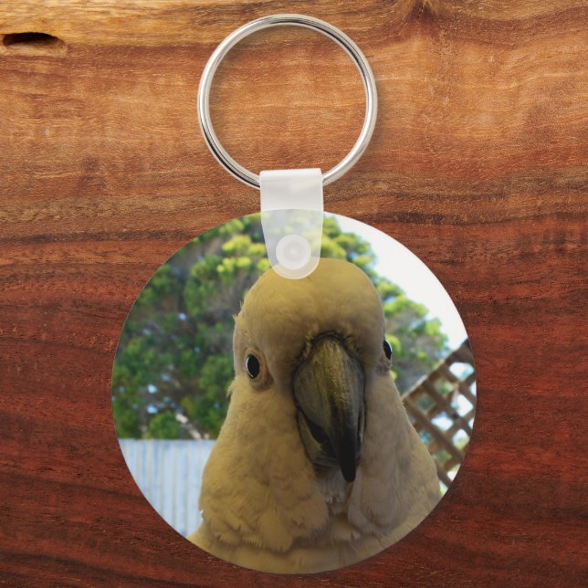 Porte-clés Cockatoo Australien Blanc Convivial, Clavier (Recto)