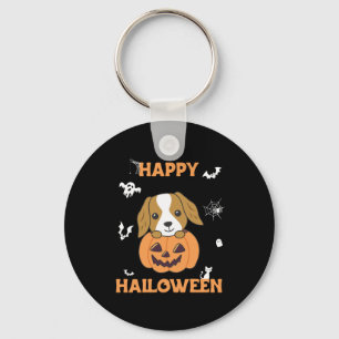 Porte-clés Cocker Spaniel Citrouille Chiens mignons Joyeux Ha
