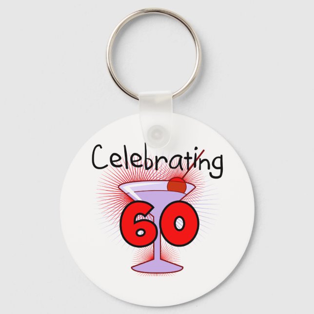 Porte-clés Cocktail célébrant 60 t-shirts et cadeaux (Recto)