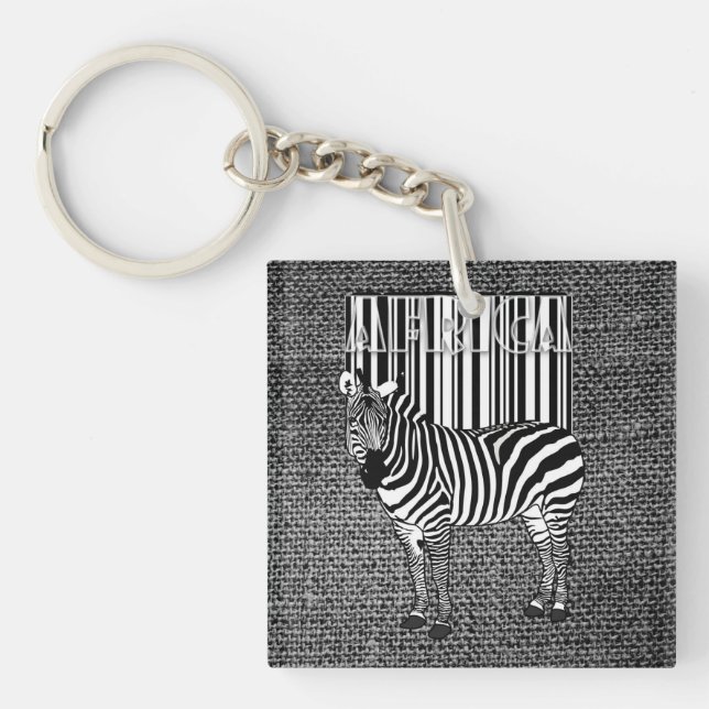 Porte-clés Code barre Zebra (Devant)