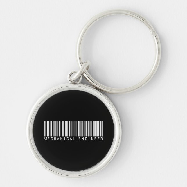 Porte-clés Code barres d'ingénieur mécanicien (Devant)