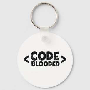 Porte-clés Code Blooded Hacker Programmer Humor