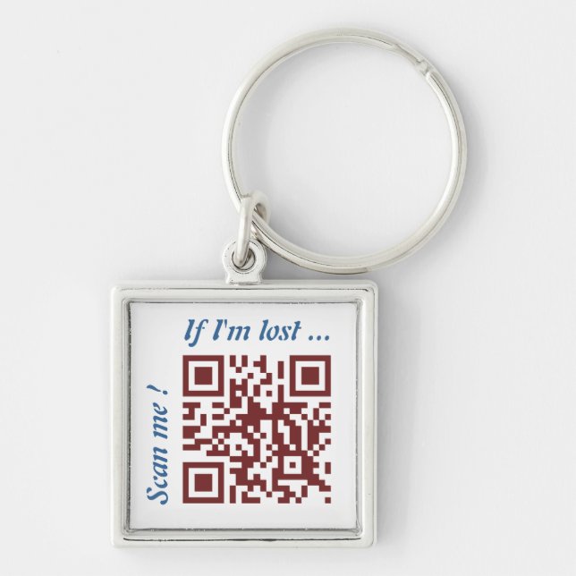 Porte-clés Code de QR (Devant)