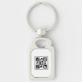 Porte-clés code qr