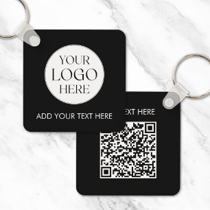 Porte-clés Code QR du logo d'entreprise personnalisé employé 