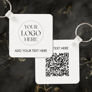 Porte-clés Code QR du logo d'entreprise personnalisé employé