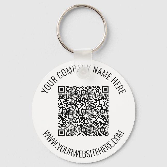 Porte-clés Code QR et texte personnalisé professionnel person (Recto)