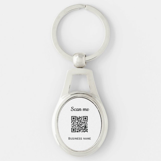 Porte-clés Code QR Logo professionnel Noir professionnel (Devant)