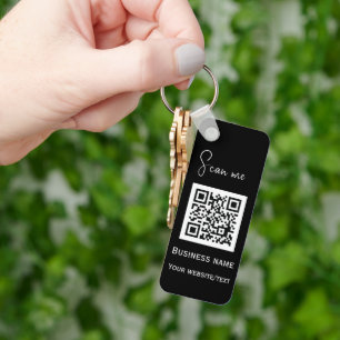 Porte-clés Code QR Logo professionnel Noir professionnel