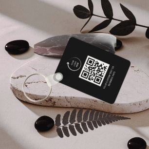 Porte-clés Code QR Logo simple professionnel noir