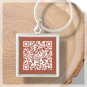 Porte-clés Code QR personnalisable Porte - clé en terre cuite