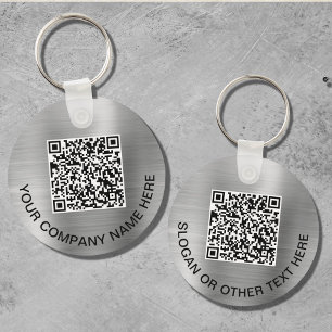 Porte-clés Code QR personnalisé Argent promotionnel