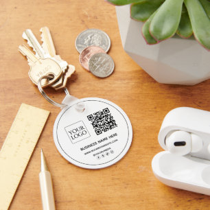 Porte-clés Code QR personnalisé Logo d'entreprise Site Web Mé