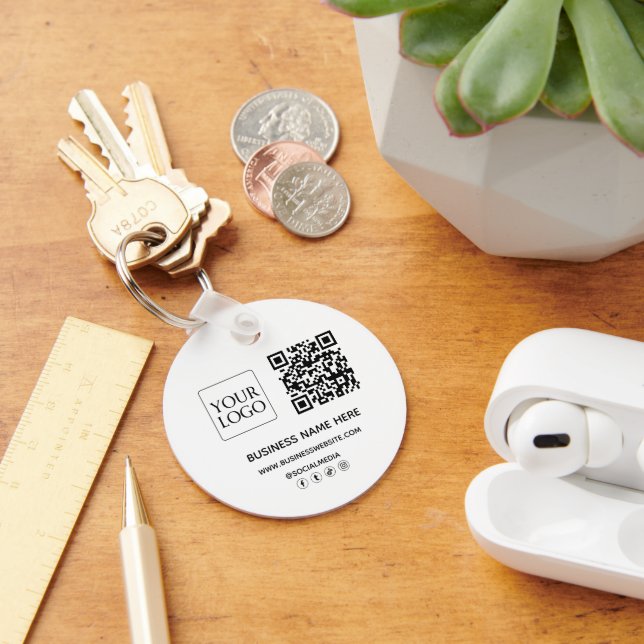 Porte-clés Code QR personnalisé Logo d'entreprise Site Web Mé (Bureau)