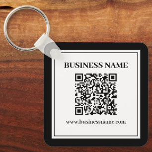 Porte-clés Code QR professionnel Noir & Blanc