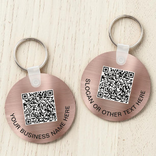 Porte-clés Code QR promotionnel Rose Gold