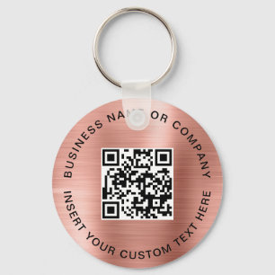 Porte-clés Code QR rose vif Entreprise moderne
