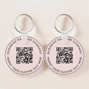 Porte-clés Code QR rose vif Entreprise moderne