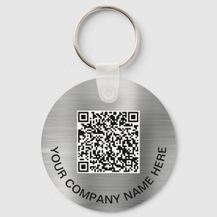 Porte-clés Codes QR personnalisés 2 - Argent promotionnel