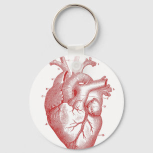 Porte-clés Coeur anatomique rouge