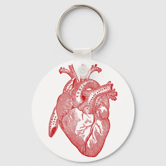 Porte-clés Coeur Anatomique Rouge (Recto)