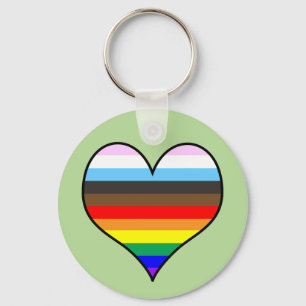 Porte-clés Coeur arc-en-ciel