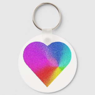 Porte-clés Coeur arc-en-ciel