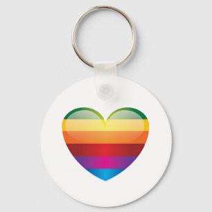 Porte-clés Coeur arc-en-ciel