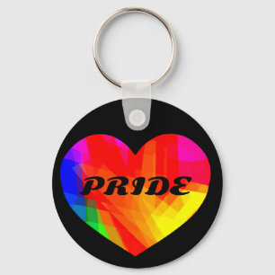 Porte-clés Coeur arc-en-ciel gay pride