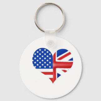 Porte-clés Coeur britannique américain
