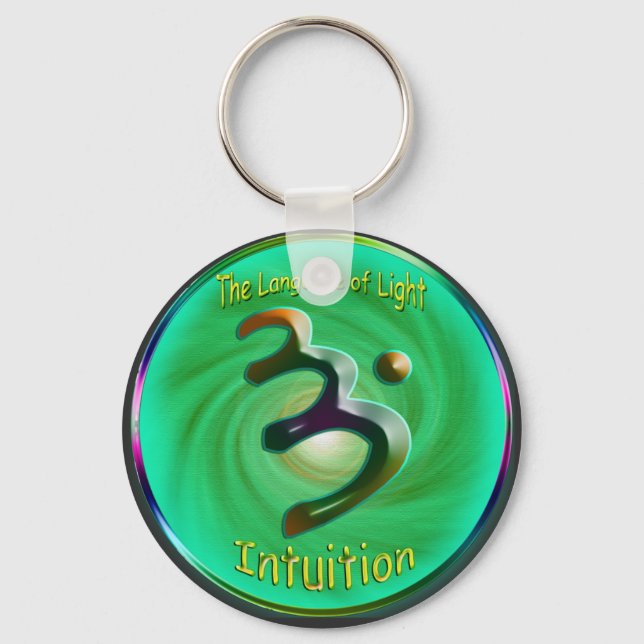 Porte-clés Coeur Chakra - Symbole de l'intuition Porte - clé (Recto)
