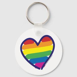 Porte-clés Coeur d'amour gay pride
