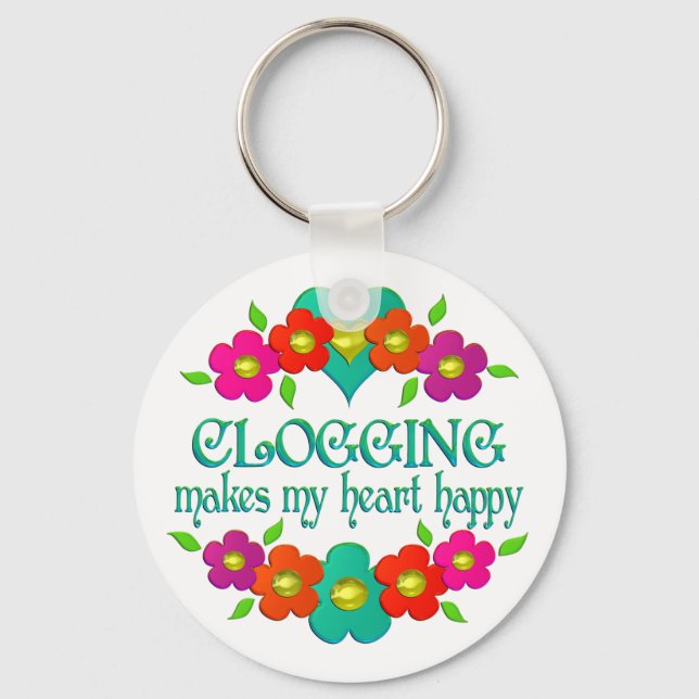 Porte-clés Coeur de blogueur heureux (Recto)
