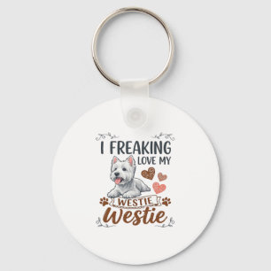 Porte-clés Cœur de chien Westie Fous d'amour Pattes_1