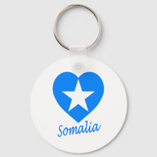 Porte-clés Coeur de drapeau de la Somalie