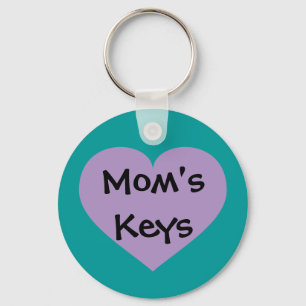 Porte-clés Coeur de lavande des clés de maman