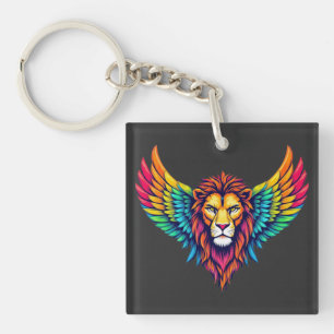 Porte-clés Coeur de Lion coloré