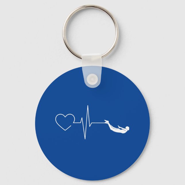 Porte-clés Coeur de natation (Recto)