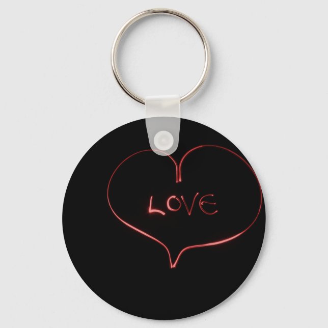 Porte-clés Coeur de peinture légère (Recto)