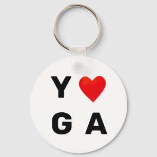 Porte-clés Coeur de yoga moderne