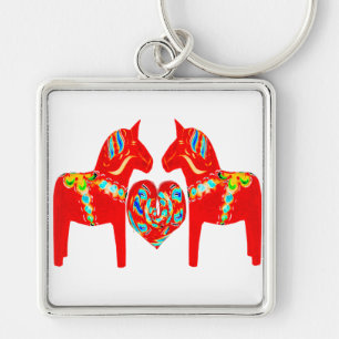 Porte-clés Coeur des chevaux W de Dala de Suédois