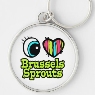 Porte-clés Coeur des yeux brillants J'aime Bruxelles