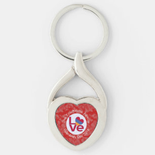 Porte-clés Coeur du drapeau arménien Amour rouge