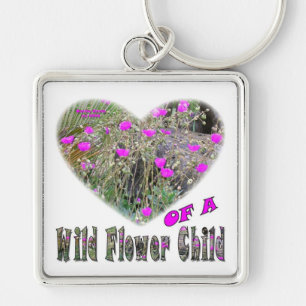 Porte-clés Coeur d'un enfant fleur sauvage