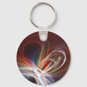 Porte-clés coeur en feu