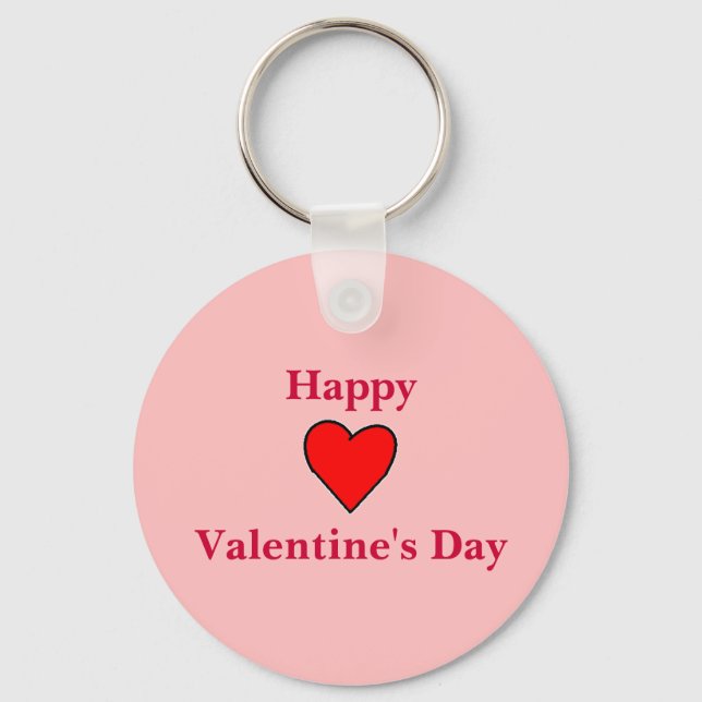 Porte-clés Coeur Heureuse Sainte-Valentin (Recto)