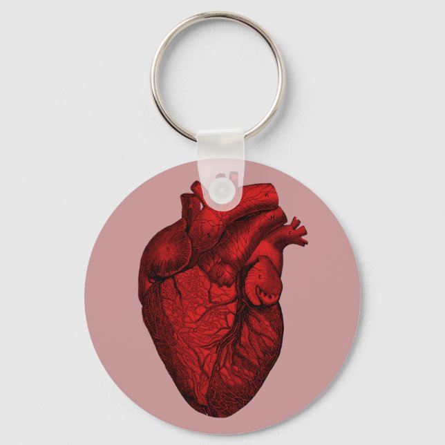 Porte-clés Coeur humain anatomique (Recto)