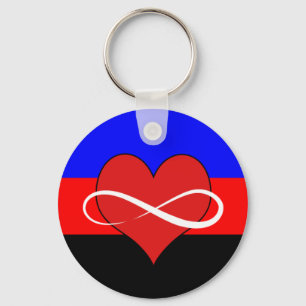 Porte-clés Coeur infini avec le drapeau