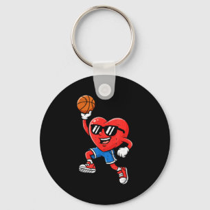Porte-clés Cœur Joue Au Basketball Pour La Saint-Valentin Pou